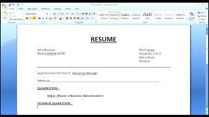 There are a few different ways of adding them to your resume in microsoft word How To Make A Simple Resume Cover Letter With Resume Format Youtube