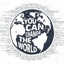 You Can Change The World Canvas Art Print 12x12 Home Decor White Earth Illustration How To Draw Hands Framed Canvas Prints
