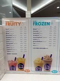Chatime offers a wide variety of beverages on their menu. Chatime Restaurant Sunnybank Brisbane Authentic Asian Food