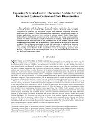 PDF) Exploring Network-Centric Information Architectures for Unmanned  Systems Control and Data Dissemination