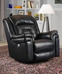 Southern Motion Avatar Wall Hugger Recliner With Power Headrest 6843p Rocker Recliners Recliner Black Leather Upholstery