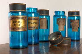 Buy high grade decorative glass containers, apothecary jars and mason jar from tableclothsfactory at discounted rates. Set Of Five Large Blue Glass Apothecary Jars Sold Repton Co