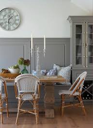 A hundred projects going on in mynew capsule home, and my favorite spot in the house, my banquette! Gray Built In Banquette With French Bistro Chairs Transitional Kitchen Benjamin Moore Galveston Dining Room Banquette French Bistro Chairs Bistro Chairs