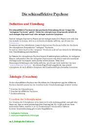 Die Schizoaffektive Psychose