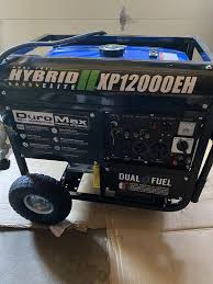 Duromax xp12000eh gas or propane dual fuel electric start portable generator. Duromax Xp12000eh 12 000 Watt 457cc Portable Dual Fuel Hybrid Gas Prop Generator Factory Outlet