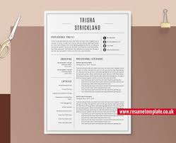 How to make a great resume with no experience · 2. Clean Resume Template For Freshers Modern Cv Template Cv Sample Editable Ms Word Resume Cover Letter References Instant Download Trisha Resume Resumetemplate Co Uk