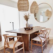 Anton Solid Wood Dining Table Burnt Wax Modern Dining Table Mirror Dining Room Solid Wood Dining Table