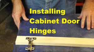 You can measure the overlay of the door to figure out the size of the cabinet hinge needed. Installing Cabinet Door Hinges Youtube