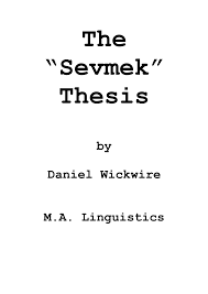 by Daniel Wickwire M.A. Linguistics