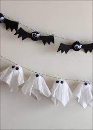 Diy Bat Ghost Garlands Evite Diy Halloween Garland Handmade Halloween Decorations Homemade Halloween Decorations
