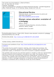 We have educational, fun and didactic toys. Pdf Olympic Values Education Evolution Of A Pedagogy