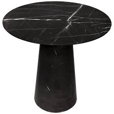 Pedestal Black Marble Table In 2020 Marble Table Black Marble Black Marble Side Tables