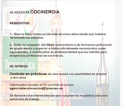 Encuentra los mejores empleos en turismo y hostelería. Oferta De Empleo Cocinero A Agencia De Empleo Y Formacion De La Orotava