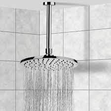 Ceiling mount 12 led rain shower head mixing valve hand spray shower faucet set. Remer 347n 359mm20 By Nameek S Enzo 8 Ceiling Mount Rain Shower Head With Arm Chrome Thebathoutlet