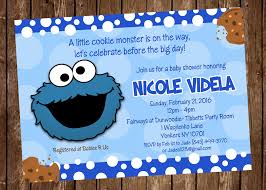 Cookie Monster Baby Shower Invitation Digital Or Printed Monster Baby Shower Invitations Monster Baby Showers Baby Shower Invitations