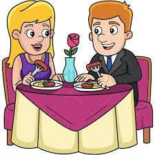 Man And Woman Having Dinner Cartoon Clipart Vector Friendlystock Cartoon Clip Art Romantic Dinners Cartoon