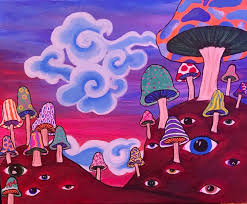 Trippy drawings psychedelic drawings easy drawings mushroom paint mushroom drawing mushroom stock mushroom tattoos trippy painting desenho tattoo. Shroomies Madisenb Art Paintings Prints Flowers Plants Trees Plants Funghi Artpal