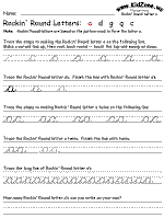 Slant your paper as shown in the picture. Cursive Writing