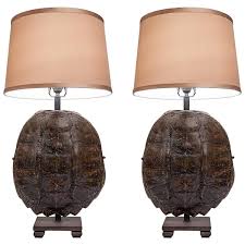 Pair Of Turtle Shell And Iron Lamps 1stdibs Com Iron Lamp Lamp Shell Lamp