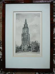 Anna Doedijns Leeuwarden 1942 Ets De Martinitoren Groningen Verkocht Bekijk De Veilingopbrengst