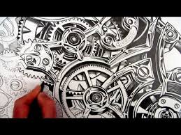 How To Draw A Realistic Watch Movement Drawing Challenge 1 Drawing Challenge Clock Drawings Watch Drawing