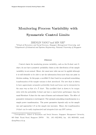 Pdf Monitoring Process Variability With Symmetric Control