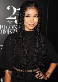 Box Braids Jhene Aiko 19 Standout Celeb Approved Ways To Style Your Box Braids This Summer Box Braids Hairstyles Box Braids Styling Small Box Braids