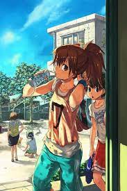 暑そう 汗をかいた女子達の夏っぽい二次画像 32 イラスト 芸術的アニメ少女 アニメファンアート