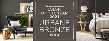 Lowe's® has your next project covered. Sherwin Williams Forge A Feeling That S Grounded Meditative And Serene With Our 2021 Color Of The Year Urbane Bronze Sw 7048 Find Inspiration And Coordinating Colors For Your Next Painting Project Https Bit Ly 2zvmwqo
