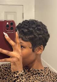 She was a fairy 💗 Learning to mold my own hair changed my life 😭#pixiecut  #pixiecutblackwomen #shorthairtutorial