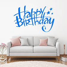 Selamat ulang tahun anak gadisku yang tercantik! Kustom Stiker Dinding Selamat Ulang Tahun Huruf Bintang Desain Vinyl Stiker Anak Anak Kamar Dekorasi Decals Nursery Dekorasi Rumah Hy170 Wall Stickers Aliexpress