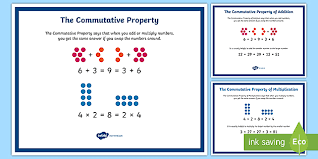 To understand the associative property definition, let's take an associative property example. Commutative Property Definition Math Posters Twinkl Usa