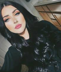 Pin By Khlessi John On Me Black Hair Makeup Hair Color For Black Hair Black Hair Pale Skin