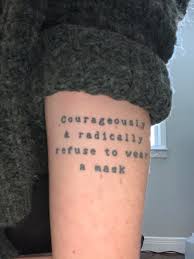 The team consist of experts in complex custom design. Woman S Tattoo Takes On New Meaning Amid Pandemic It S Hysterically Terrible Timing