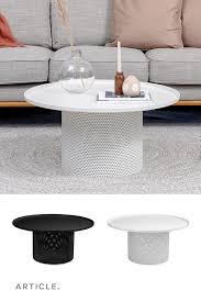 Made From Lightweight Metal The Equa S Perforated Base Makes It Easy To Move While The Table S Low Outer L Mid Century Modern Coffee Table Coffee Table Table