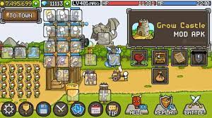 La última versión de grow . Grow Castle Mod Apk Unlimited Gems And Max Level Leaders V1 24 2