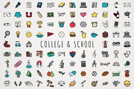 College School Icons Clipart Set By Lemonade Pixel On Creativemarket School Icon School College Clip Art