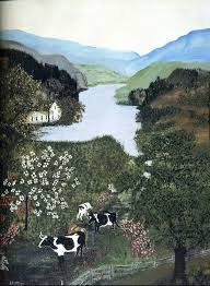 Shenandoah Valley 1938 Grandma Moses Naive Art Folk Art Painting