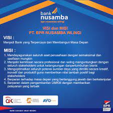 Pemaparan visi dan misi calon kepdes jatibogor no urut 3 bpk moh taufik jumat, 7 desember 2018. Visi Dan Misi Bank Rakyat Rass Naa