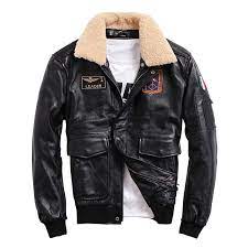 207 2 Leather Jacket Menfolk Wool Collar Jaqueta De Couro Masculino 100 Genuine Cow Leather Short A Jackets Men Fashion Leather Jacket Men Mens Leather Coats