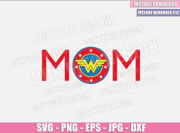 Download Mom Wonder Woman Svg Dxf Png Super Hero Mommy Logo Cut File