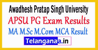 Apsu Ma M Sc M Com Mca 2nd 4th Sem Exam Result 2019 Awadhesh Pratap Singh University Bank Jobs Railway Jobs Msc