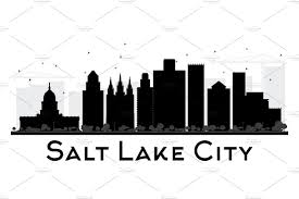 Black And White City Skyline Drawing Salt Lake City City Skyline City Skyline Silhouette City Skyline Skyline Painting