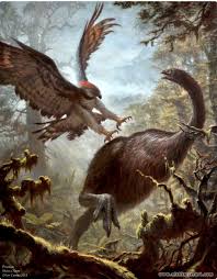 A Haast S Eagle Attacks A Giant Moa Extinct Haast S Eagles One Of The Largest Known True Animales De La Prehistoria Animales Prehistoricos Animales Extintos