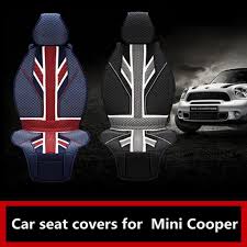 Luxury Union Jack Uk Flag 3d Ice Slik Pvc Car Seat Covers For Bmw Mini Cooper F56 F55 R60 R59 R61 Hatchback Clubma Mini Cooper Mini Accessories Carseat Cover