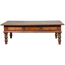 Included are a large number of turned styles traditionally scaled in a manner suitable for replicating a country or farmhouse feeling such as the farm coffee table leg or the heritage coffee table leg. Dutch Colonial Late 19th Century Long Coffee Table With Drawers And Turned Legs For Sale At 1stdibs