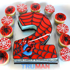 2nd Birthday Birthday Cake Designs For 2 Year Old Boy With Name Spiderman Cake And Cupcakes Number Cake Two Cake Spiderman Party Boys Party Girls Party Spiderman Birthday Cake Spiderman Cake Number Birthday Cakes