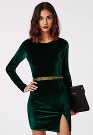 Check spelling or type a new query. Missguided Larkin Velvet Bodycon Dress Green Lyst