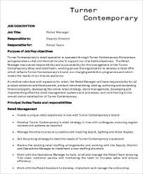 Free 8 Retail Manager Job Description Samples In Ms Word Pdf