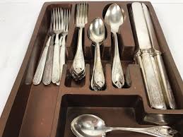 It includes the following pieces. 1847 Rogers Bros Silverplate Flatware Set Two Mixed Patterns